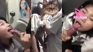 คลิปหลุด VK นักเรียนสาวแอบโม๊คควยไห้แฟนในห้องน้ำห้างดังหรู